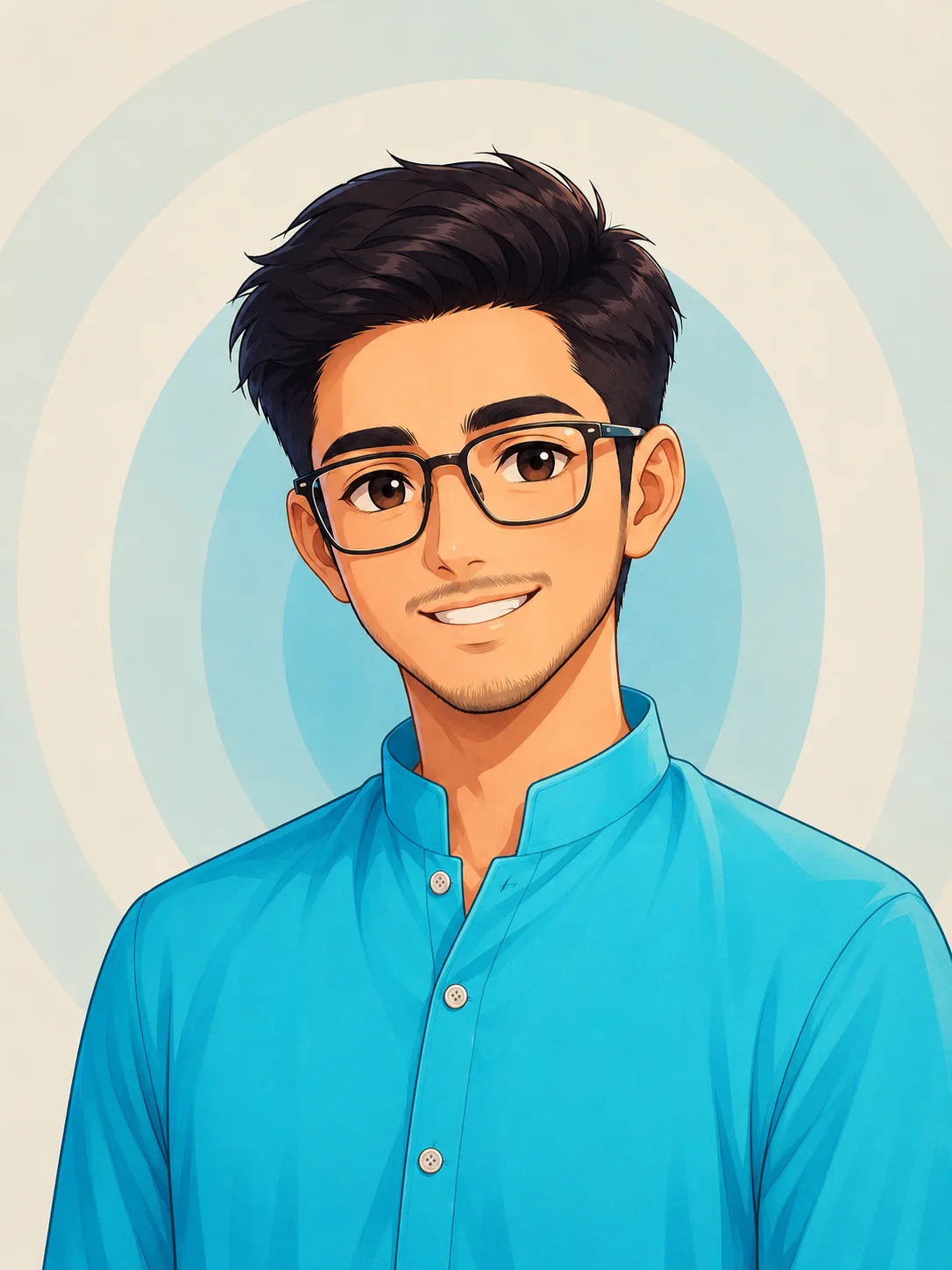 Illustrated portrait of Lakshay Bhatia